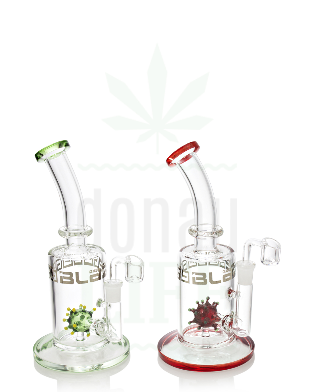 BLAZE GLASS Dab-bubbler 'Virus' | 24 cm