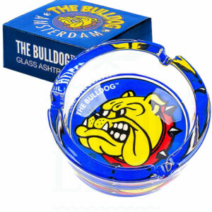 BULLDOG Glas Aschenbecher blau | Ø 105 mm