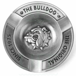 BULLDOG Relief Aschenbecher silber | Ø 105 mm