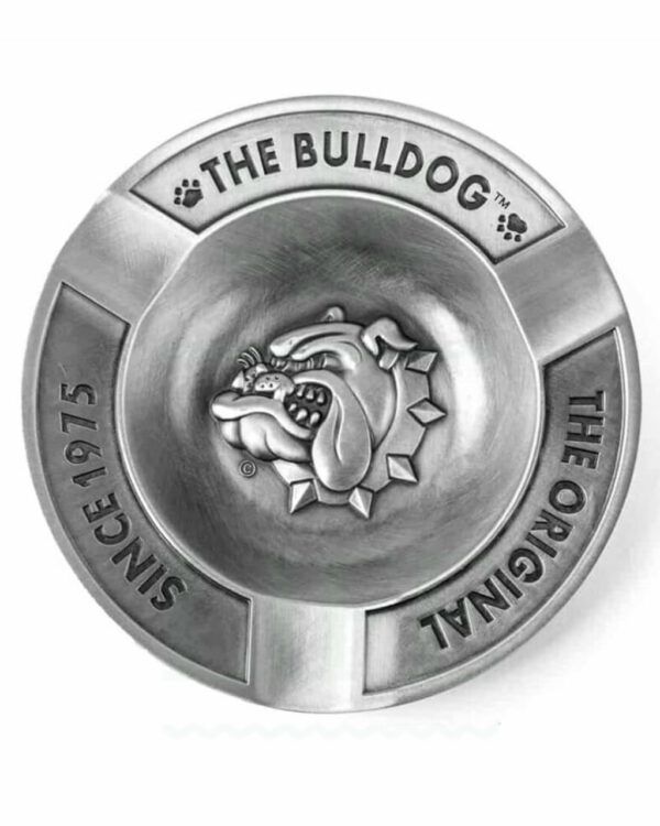 BULLDOG Relief Aschenbecher silber | Ø 105 mm