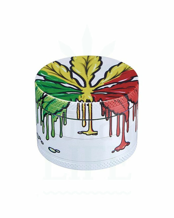 Aluminium Grinder 'Rasta Leaf' | Ø 48 mm