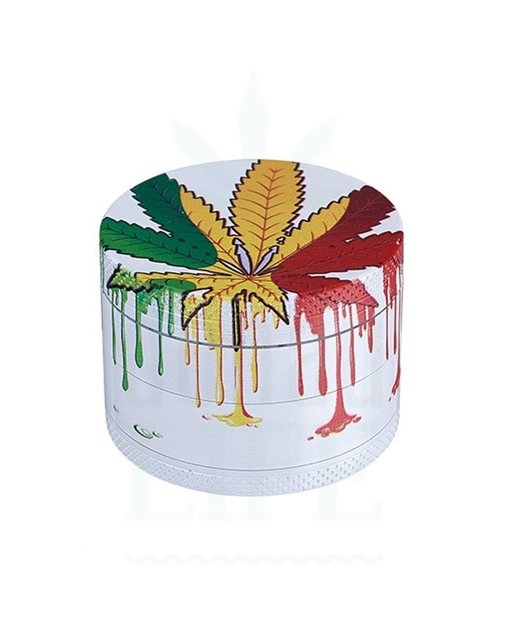 Aluminium Grinder 'Rasta Leaf' | Ø 48 mm