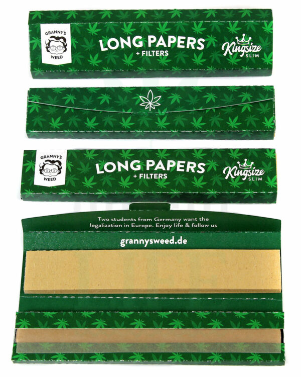 GRANNY´S WEED Kingsize extra Slim Papers + Tips | 36 Blatt
