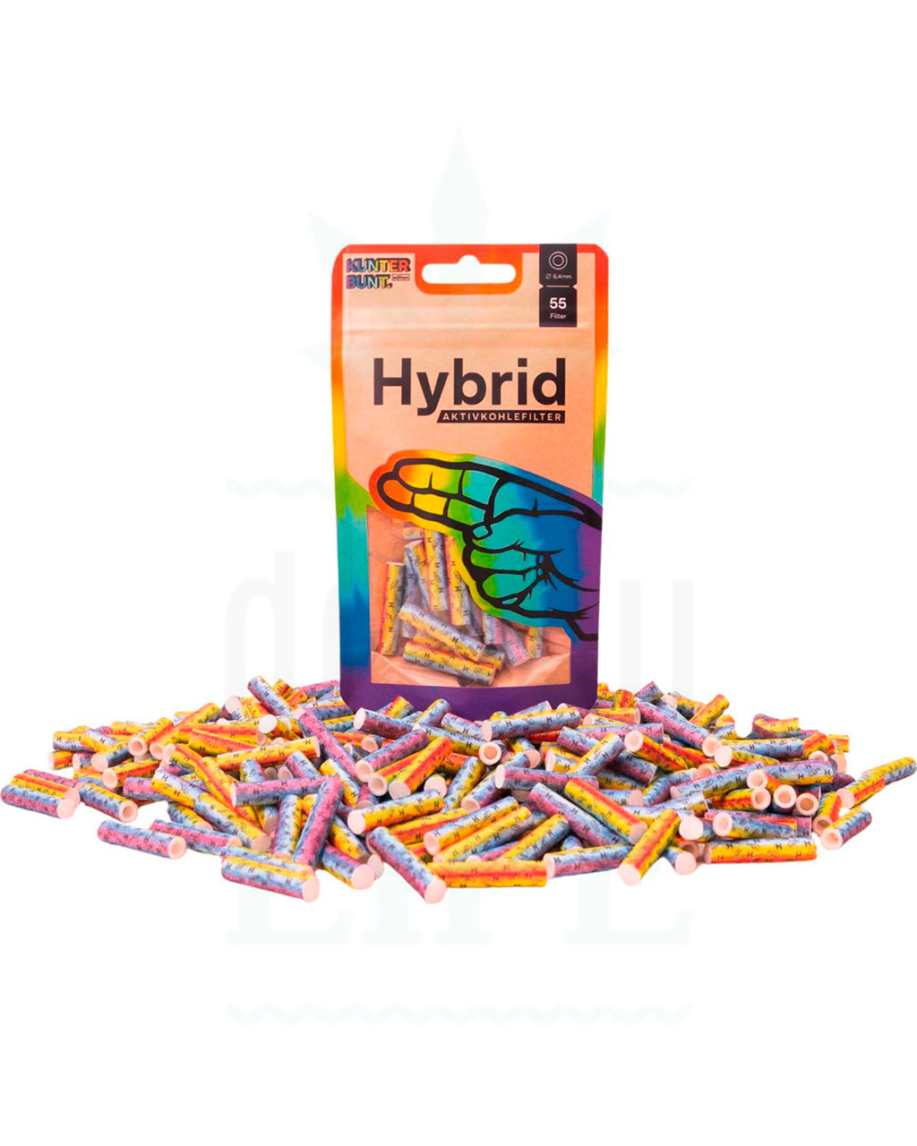HYBRID Aktivkohle Filter + Zellstoff 'Kunterbunt' | 55 Stück