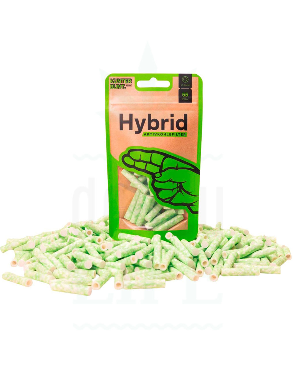 HYBRID Aktivkohle Filter + Zellstoff 'Kunterbunt' | 55 Stück