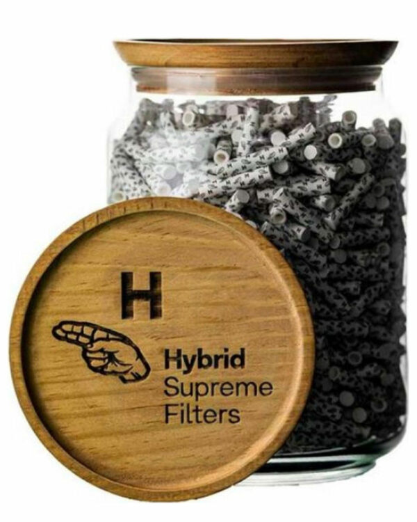 HYBRID Aktivkohle Filter + Zellstoff | 1000 Stück Glas