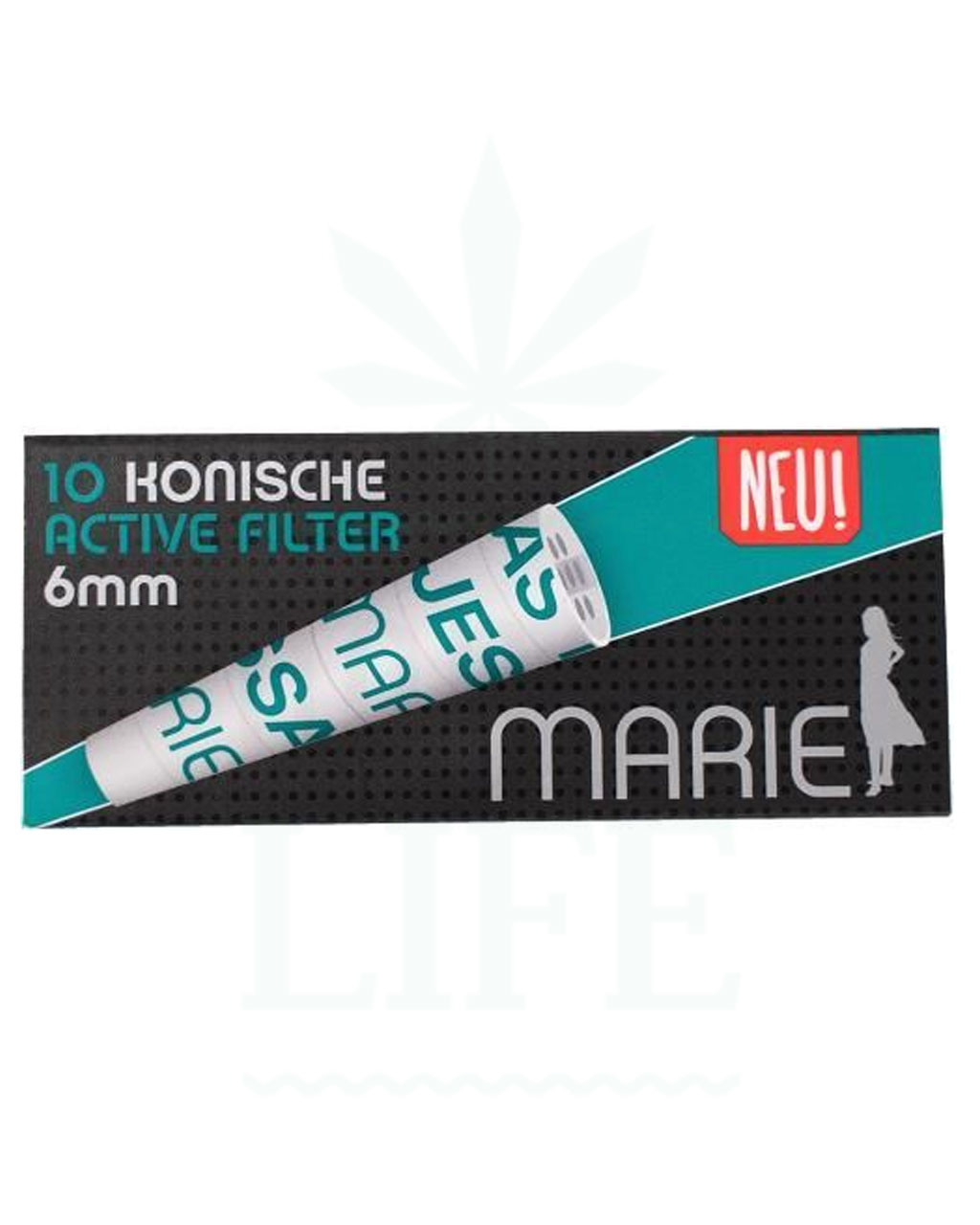 MARIE konische Aktivkohlefilter 6 mm > 7 mm | 10 Filter