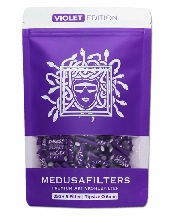 MEDUSA FILTERS Aktivkohlefilter 6 mm 'Violet Edition' | 250 Filter