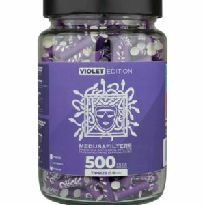 MEDUSA FILTERS 6 mm 'Violet Edition' | 500 Aktivkohlefilter im Glas