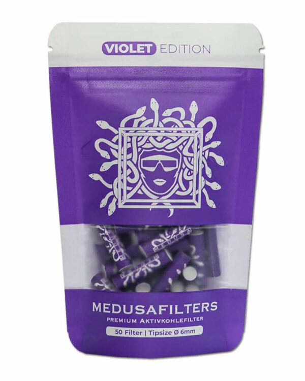 MEDUSA FILTERS Aktivkohlefilter 6 mm 'Violet Edition' | 50 Filter