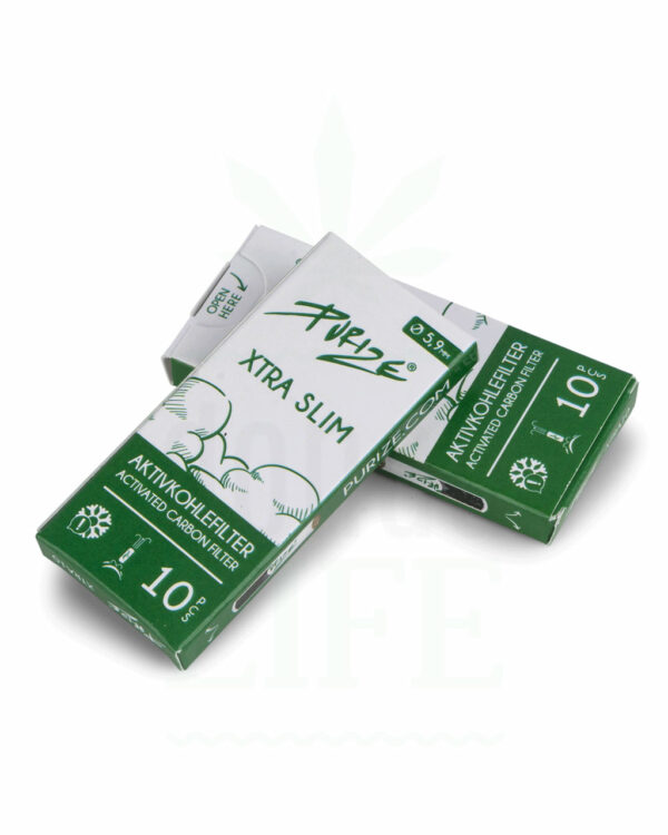 PURIZE® Xtra slim Aktivkohlefilter | 10 Stück
