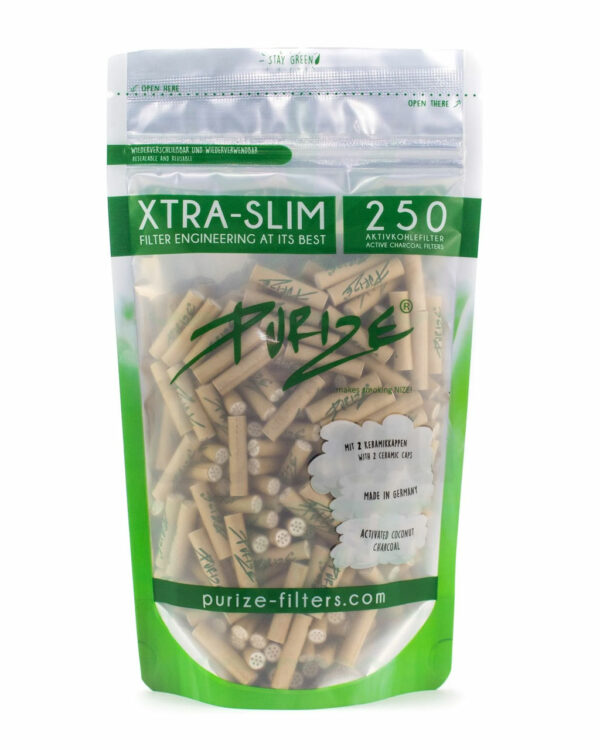 PURIZE® XTRASlim Aktivkohlefilter 250 Stück