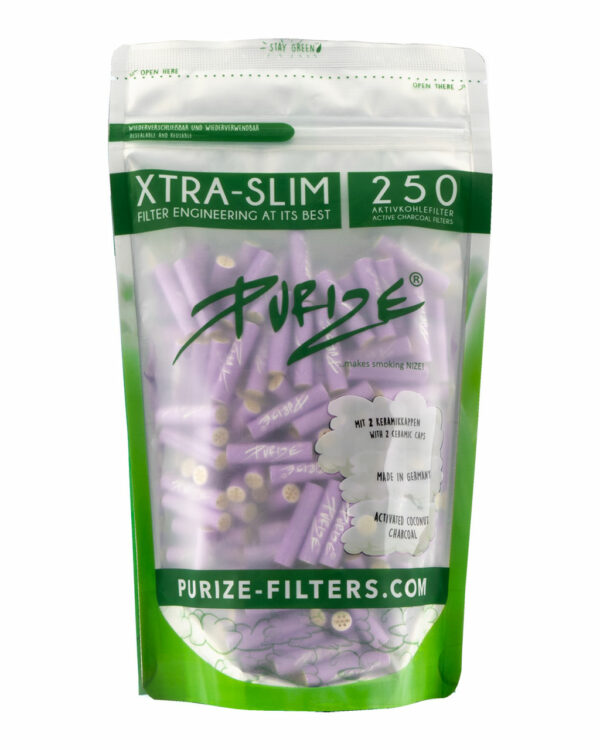 PURIZE® XTRASlim Aktivkohlefilter 250 Stück