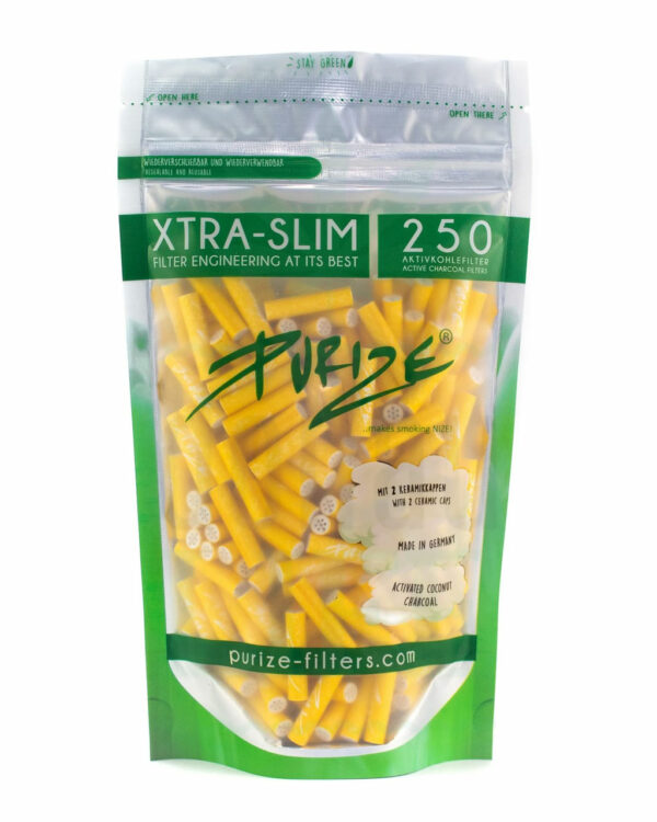 PURIZE® XTRASlim Aktivkohlefilter 250 Stück