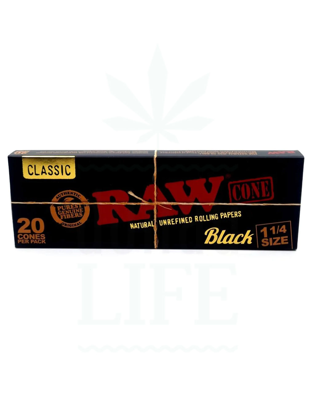 RAW Black Classic Cones 1 1/4 | 20 Stück