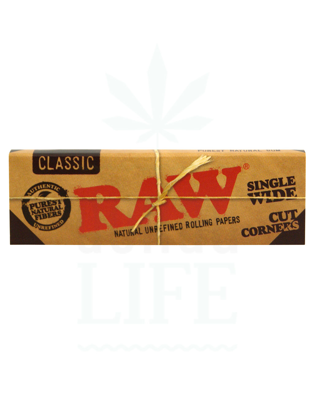 RAW Classic Single Wide Papers Cut Corners | 50 Blatt