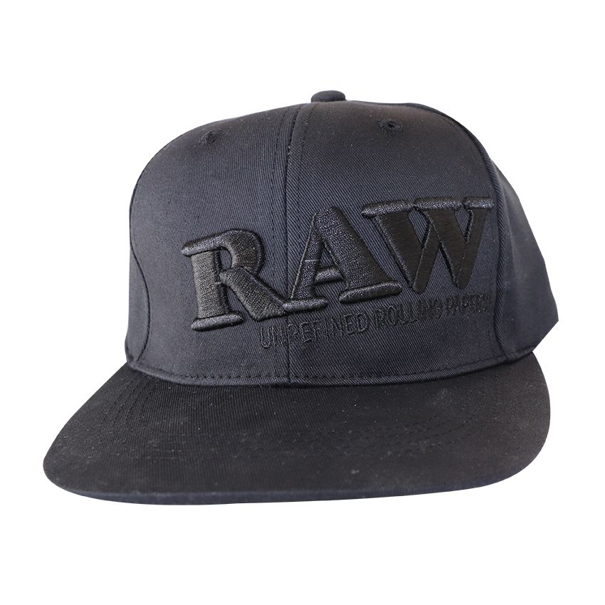 RAW Snapback Black on Black mit Holz Poker