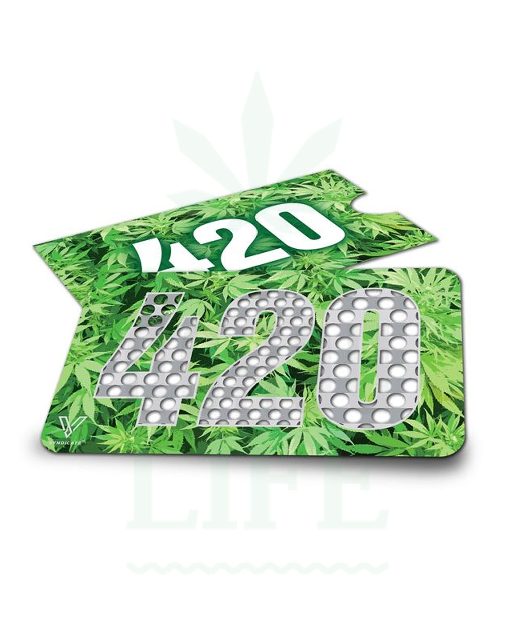 V SYNDICATE Grinder Card '420 Leafs' grün | Kreditkarten Format