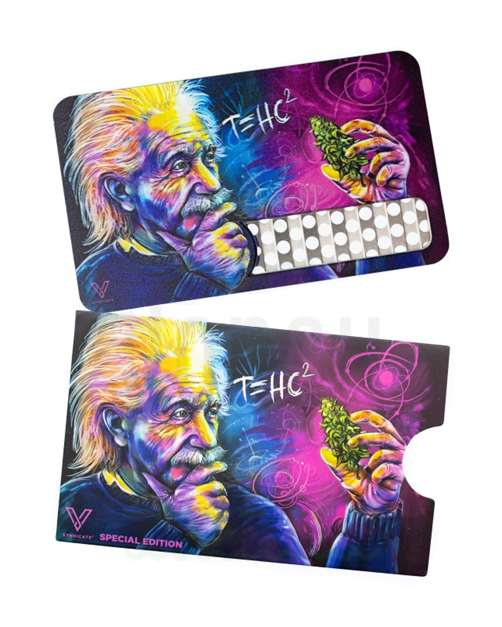 V SYNDICATE Grinder Card 'Einstein T=HC²' | Kreditkarten Format