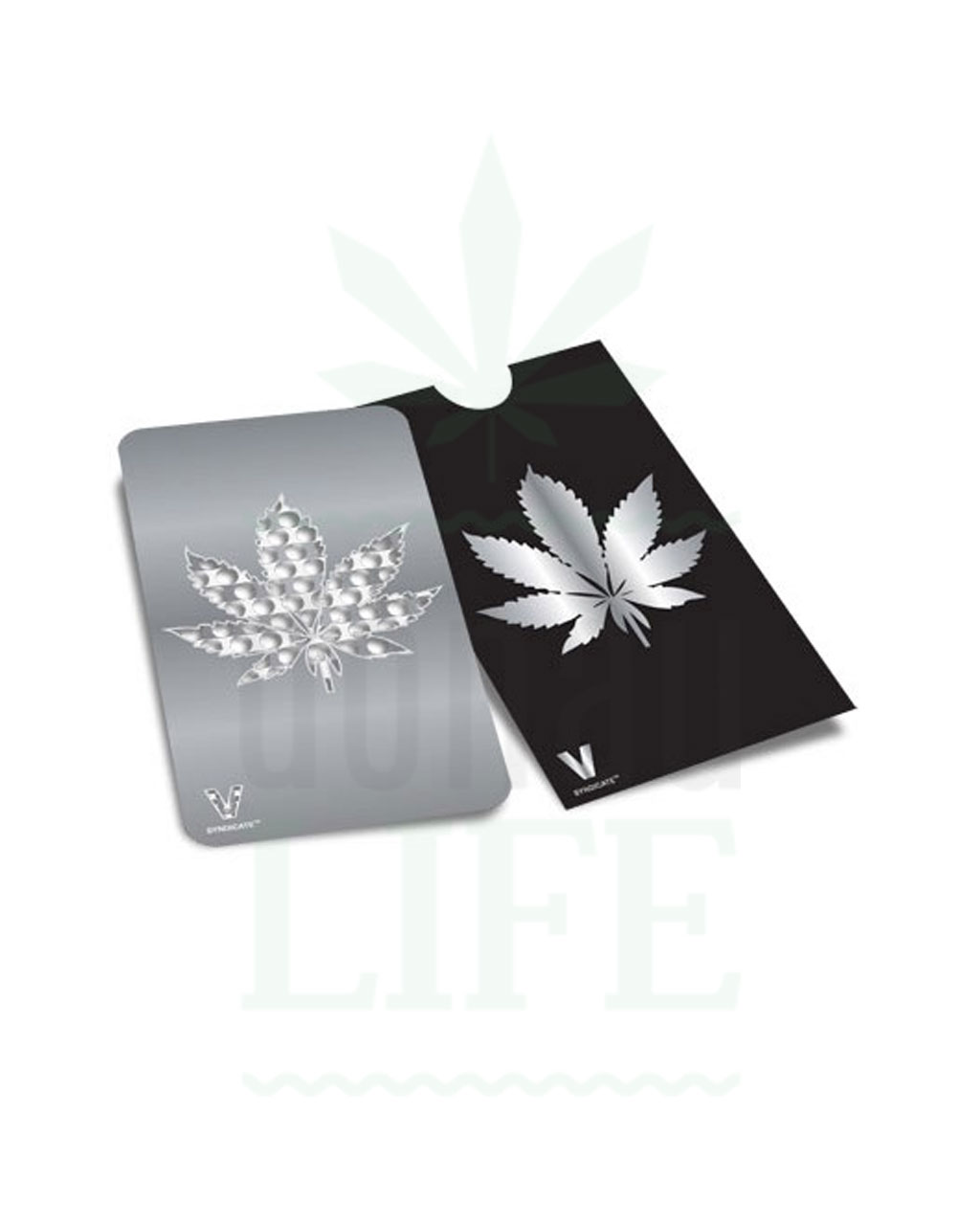 V SYNDICATE Grinder Card 'Silver Leaf' | Kreditkarten Format