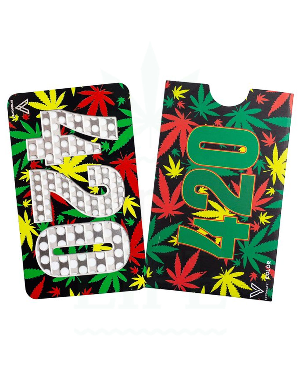 V SYNDICATE Grinder Card 'Rasta 420'  | Kreditkarten Format