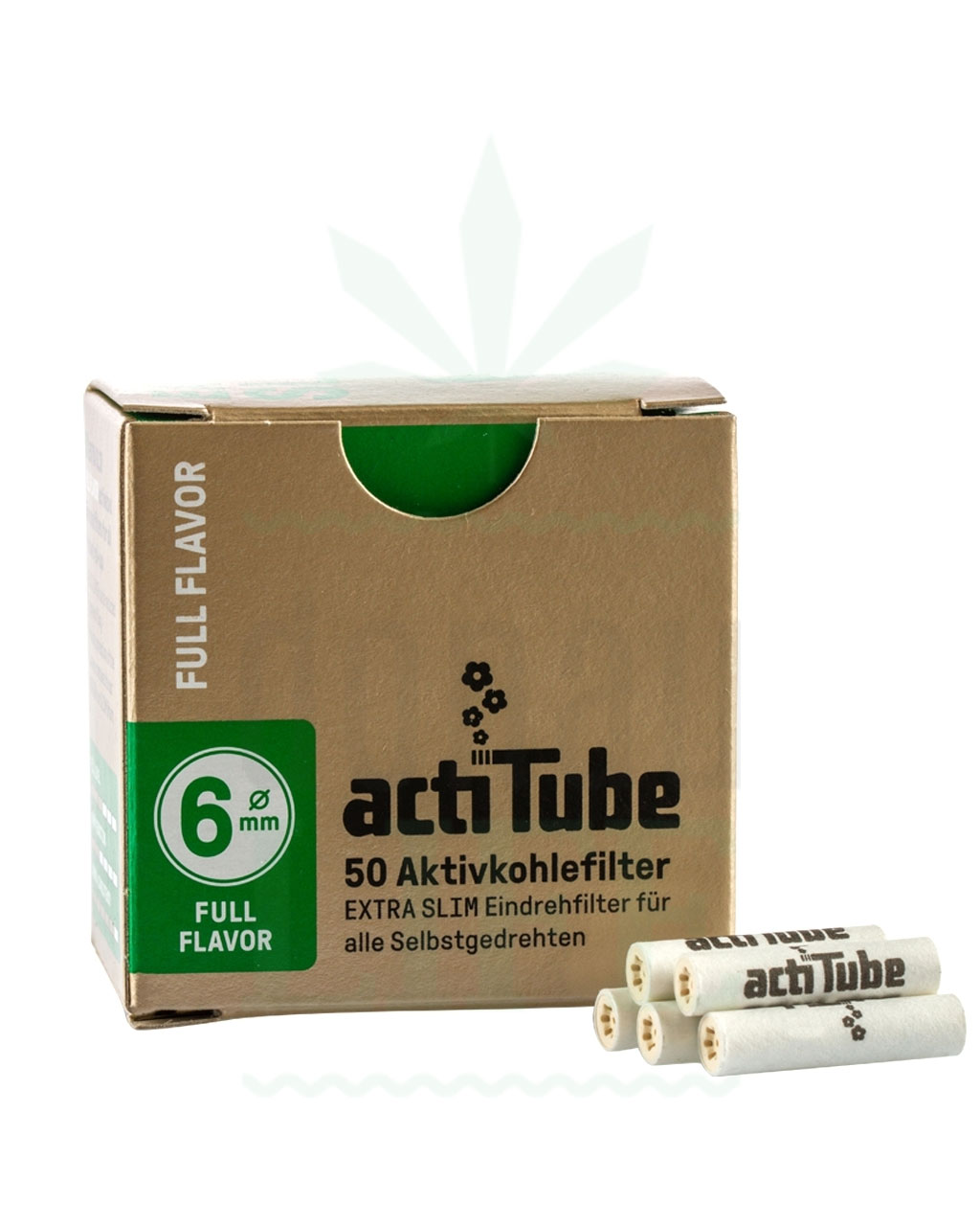 ACTITUBE Slim Aktivkohlefilter Extra Slim 50 Stück | Full Flavor