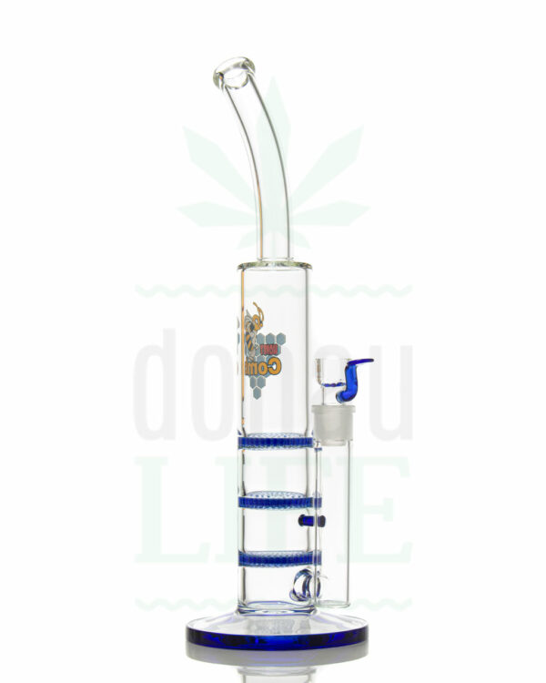 BLACK LEAF Bubbler 'Blue Bling' mit 3x Honeycomb | 39 cm