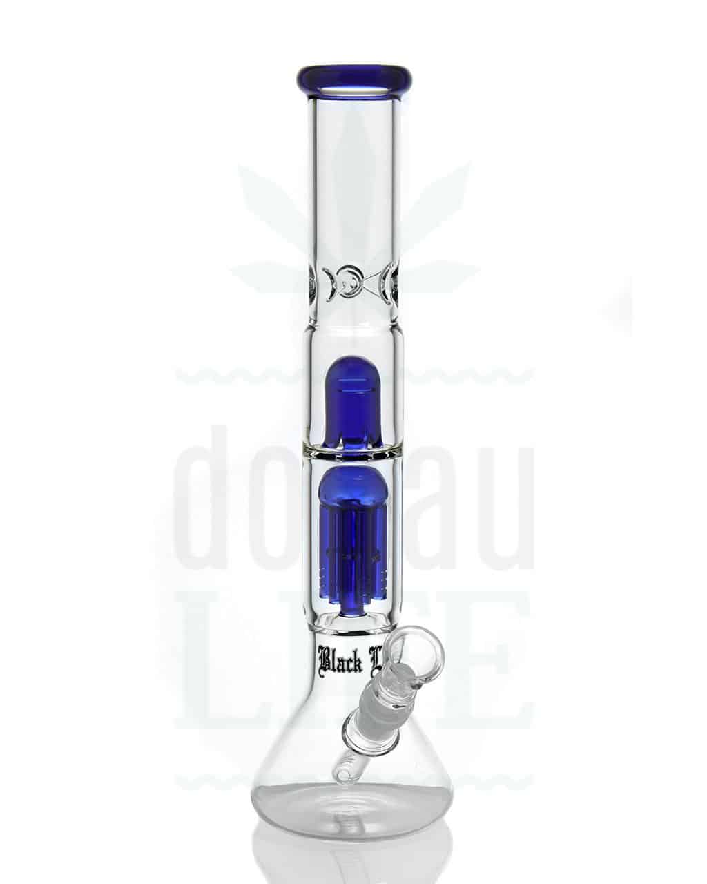 BLACK LEAF ICE-Bong 'Blue Edition' mit 6-Arm Percolator | 38 cm