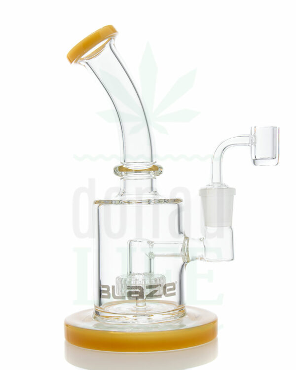 BLAZE GLASS Glasblubber 'Yellow Lizzard' | 22 cm