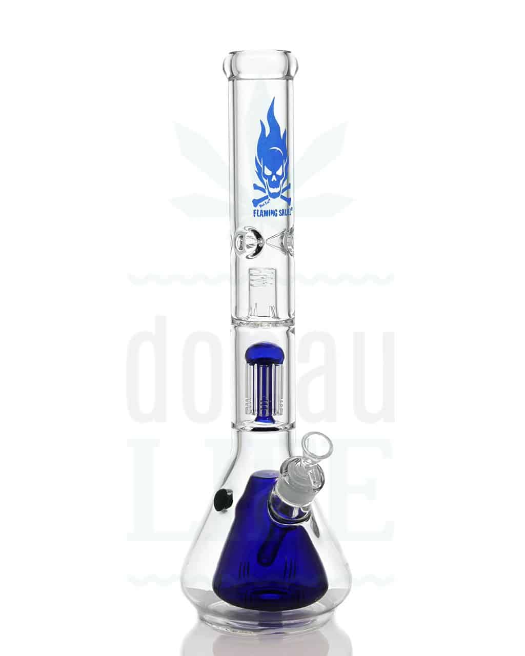 BLACK LEAF Beakerbong 'Flaming Skull' 6-Arm Perc | 45 cm