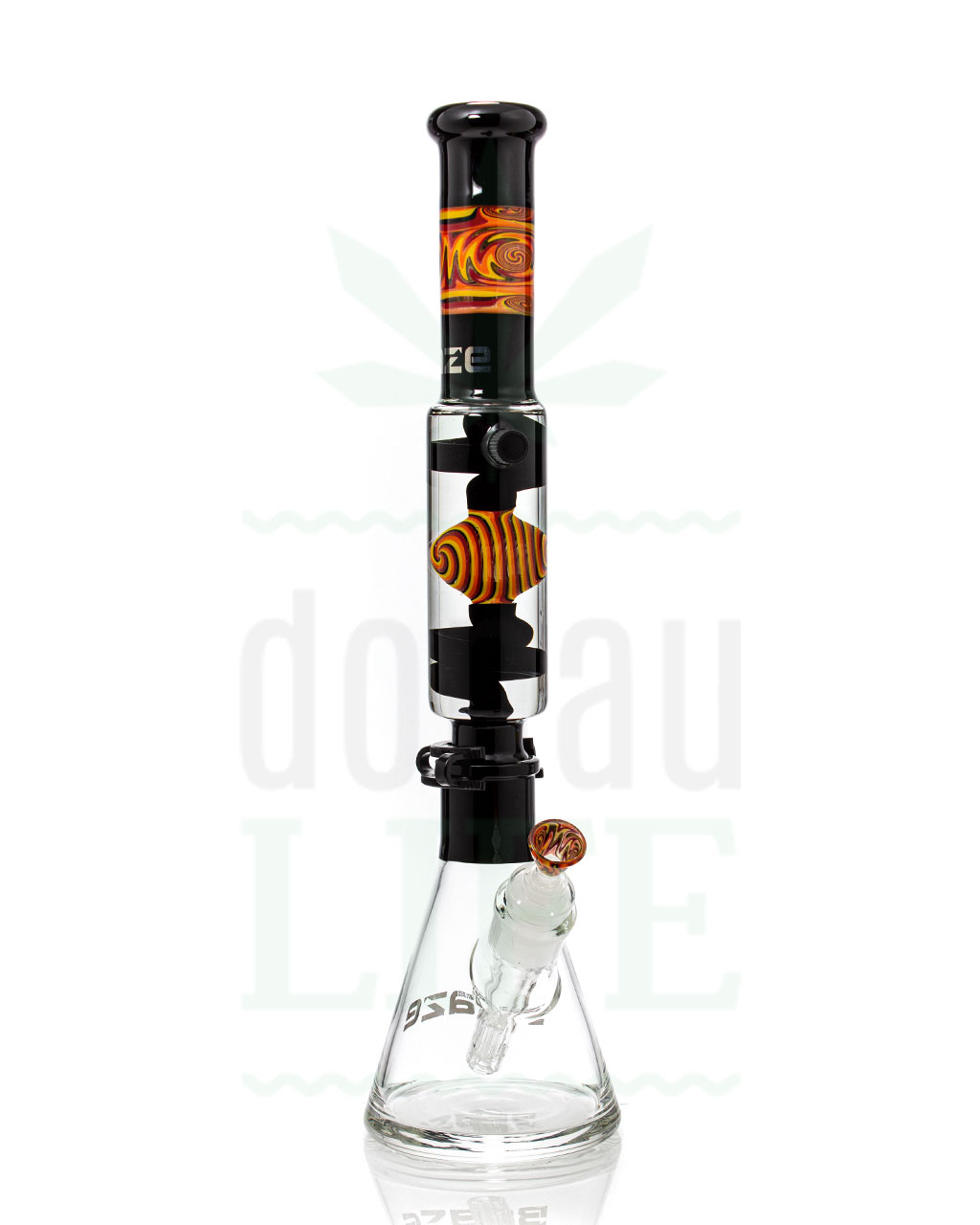 BLAZE GLASS Beakerbong 'Twisted Transistor' | 55 cm