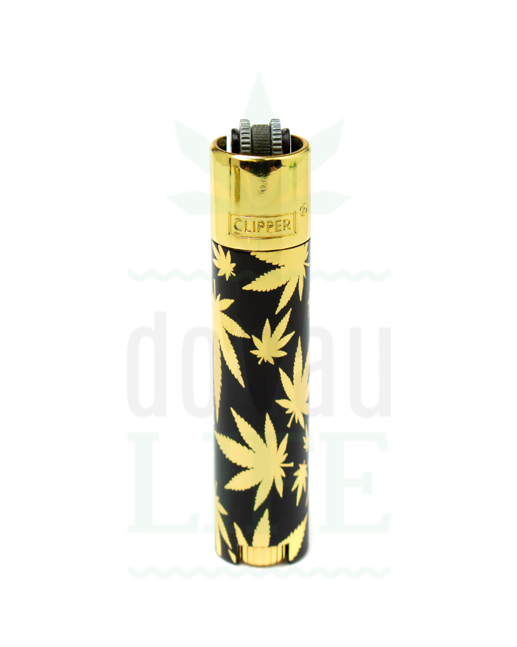 CLIPPER Metall Feuerzeug 'Gold Leafs'