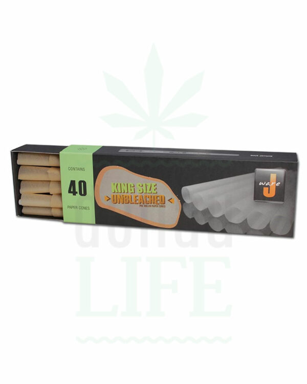 JWARE Cones King Size ungebleicht | 40 Stück