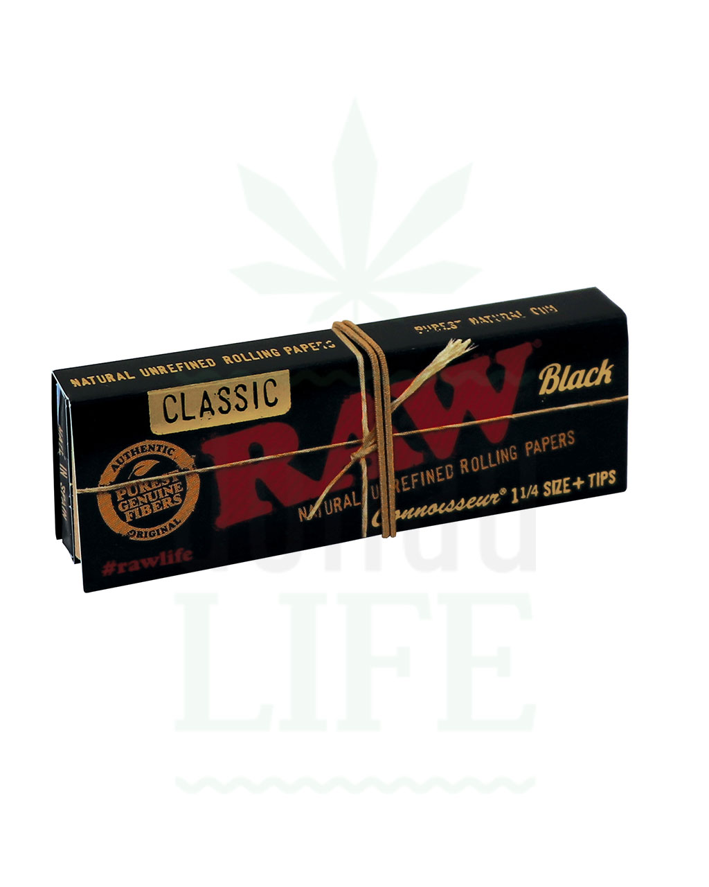 RAW Black Classic 1 1/4 Papers + Tips | 50 Blatt